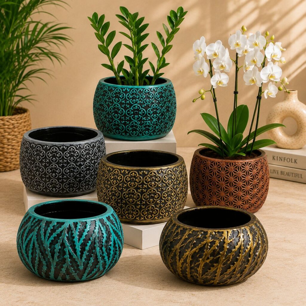 Dekoratif saksılar – iç ve dış mekan modern saksı modelleri | GKY Planters